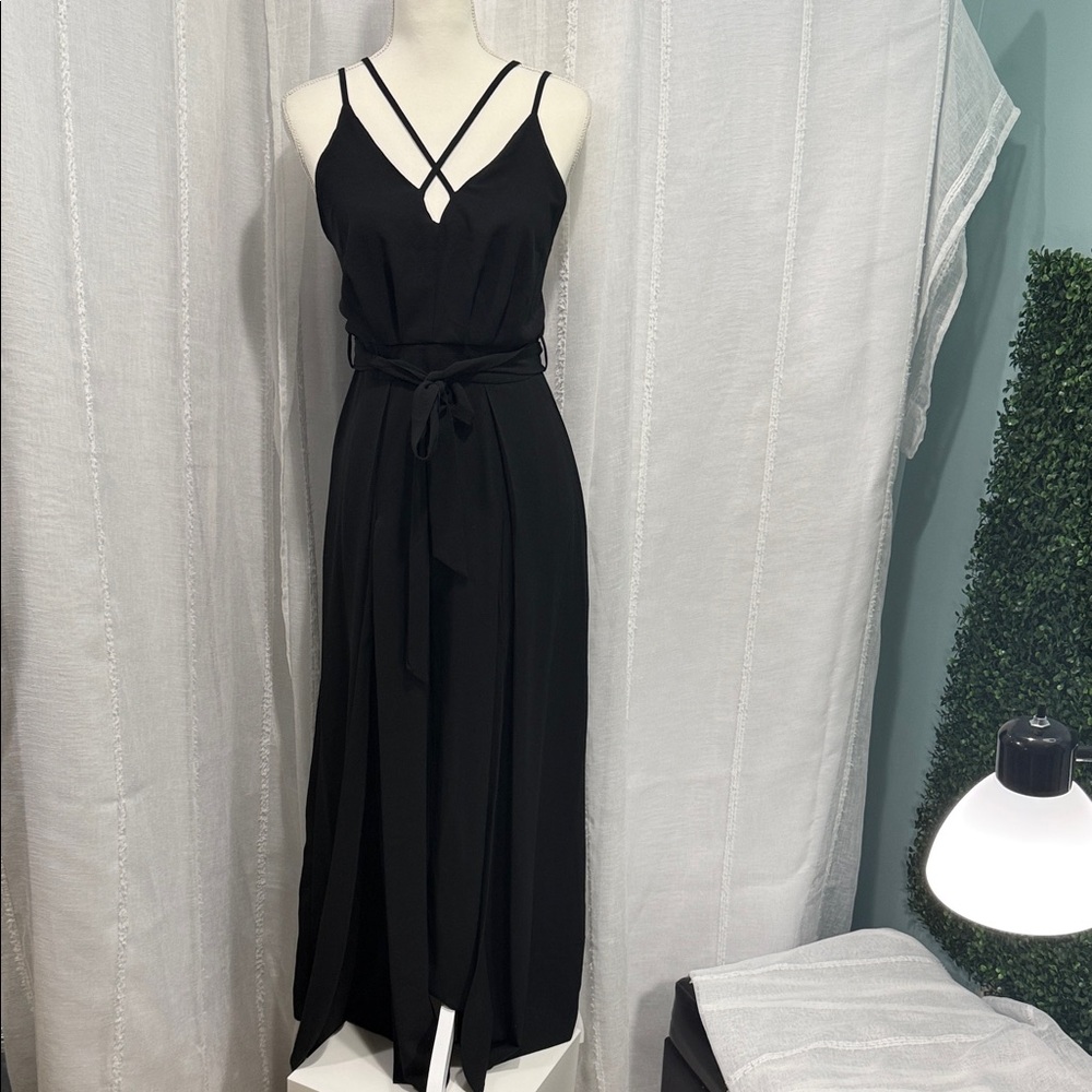 Buckle very j Strappy Gauze Romper with slits